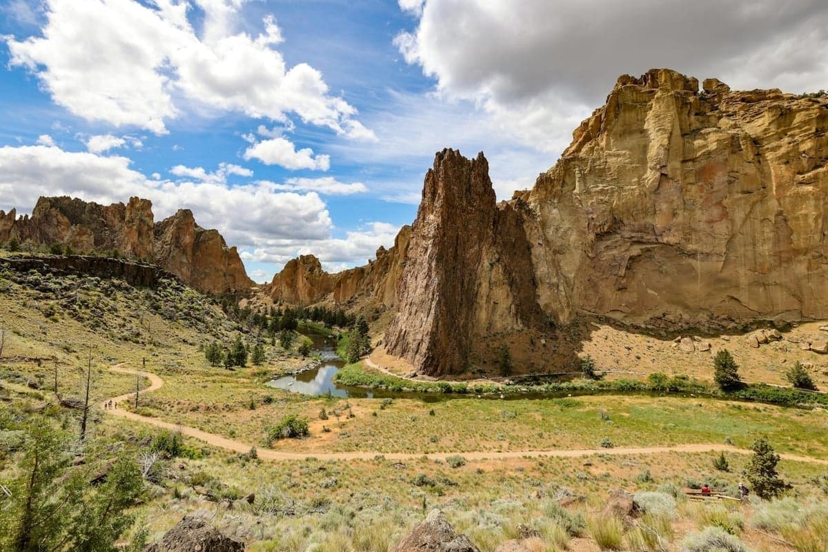 The high desert canyon country near Bend—Smith Rock State Park overlooks the Crooked River