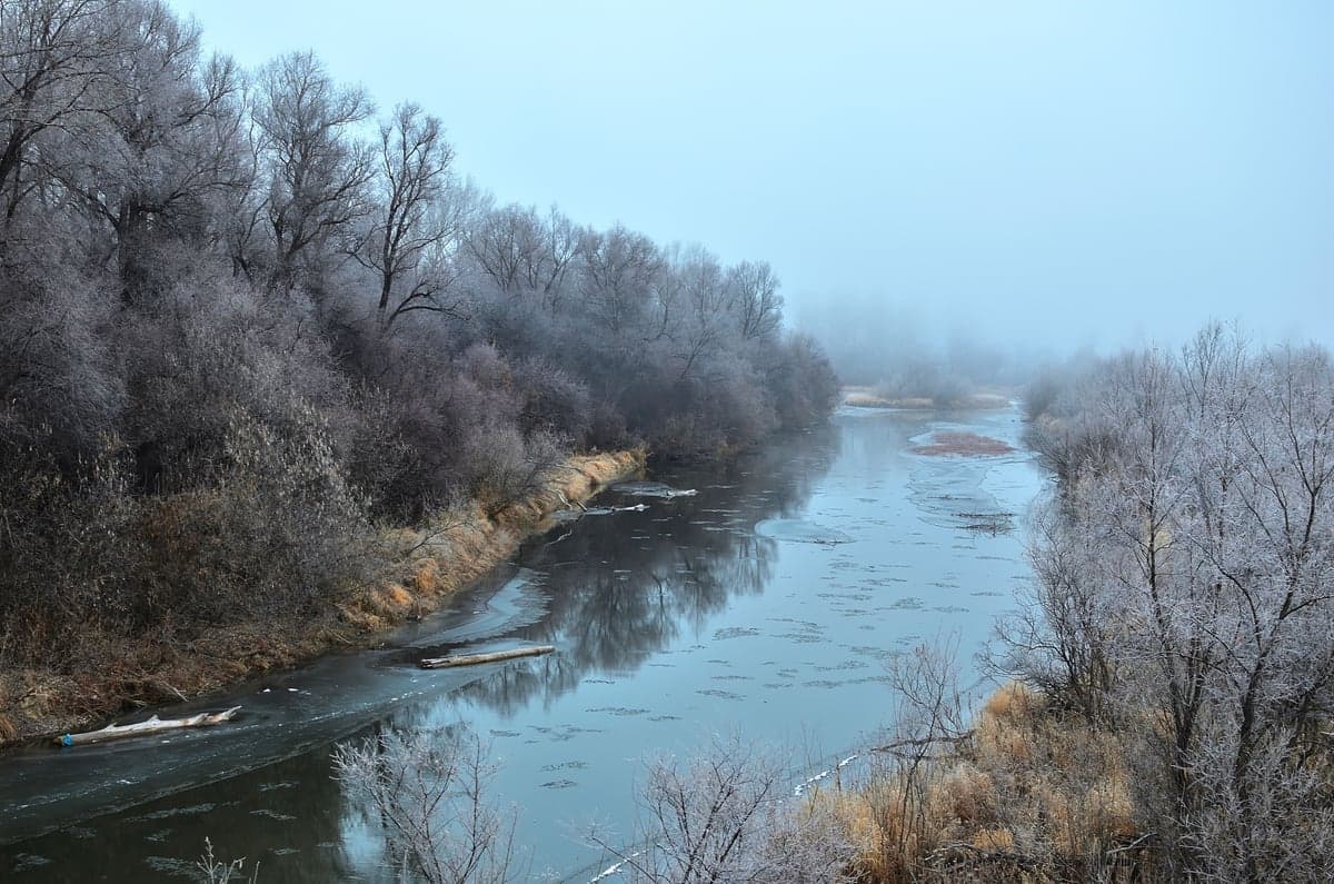 Frost on the banks, mist on the water, and about four usable hours between the two.